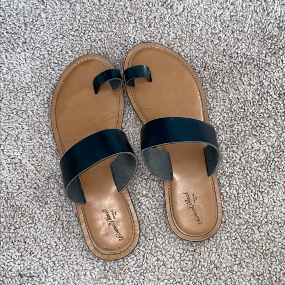 black sandals